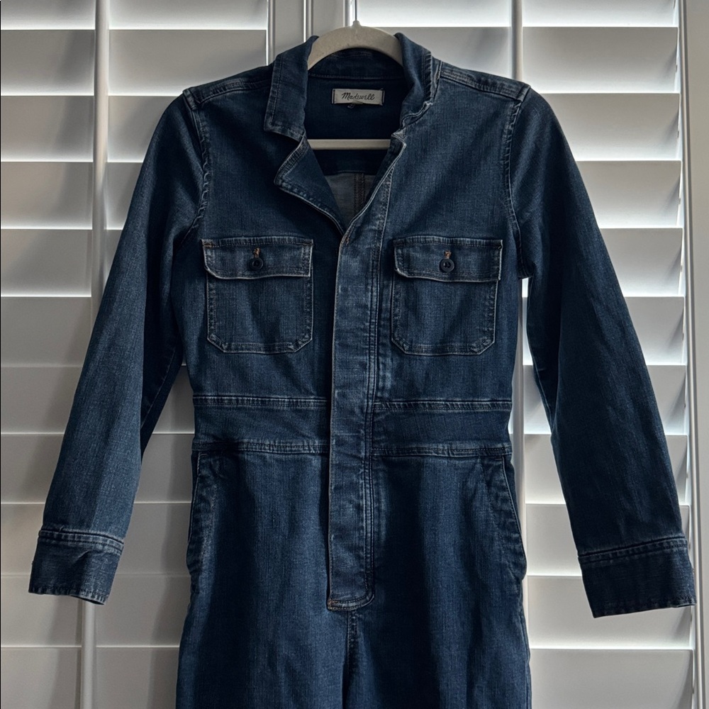 Madewell Denim Slim Coverall Jumpsuit in Stanwick Wash - Picture 7 of 9